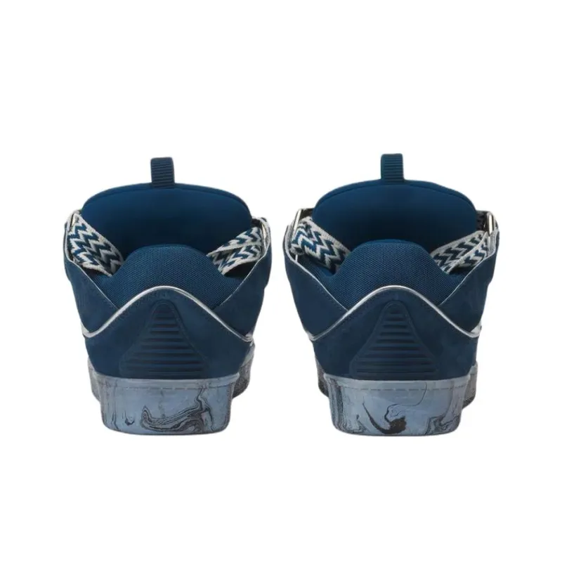 Lanvin Curb Low Top Skateboard Shoes Men's Blue-3