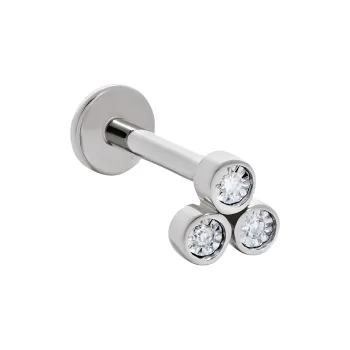 Monica Vinader 14kt Yellow Gold Labret Diamond Single Earring
