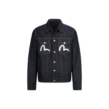 EVISU Denim Jackets Men Denim Blue