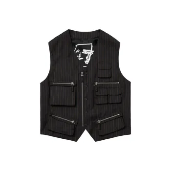 Supreme Jean Paul Gaultier Pinstripe Cargo Suit Vest