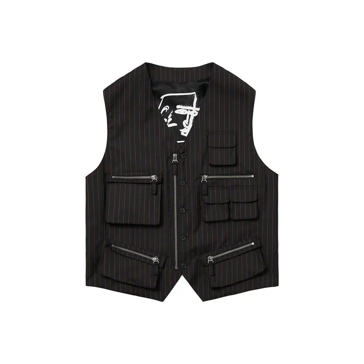Supreme Jean Paul Gaultier Pinstripe Cargo Suit Vest-0