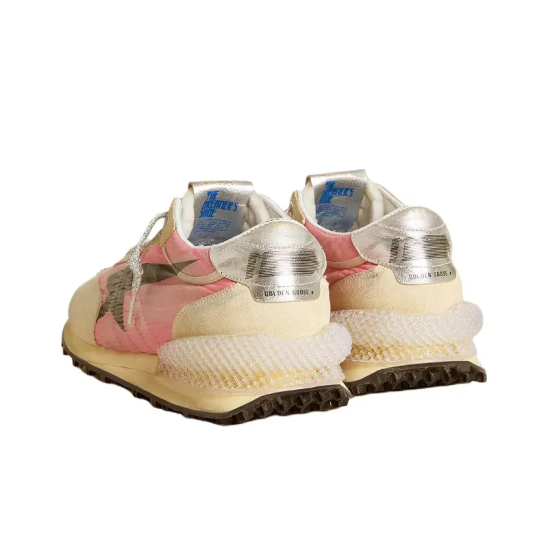 Golden Goose Marathon Low Top Casual Shoes Women's Pink-3