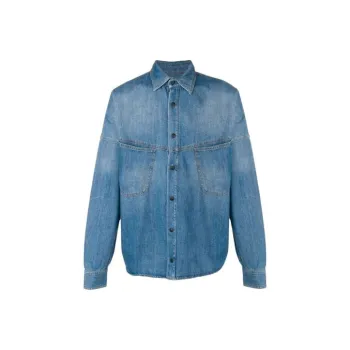 PALM ANGELS Denim Jackets Unisex Blue
