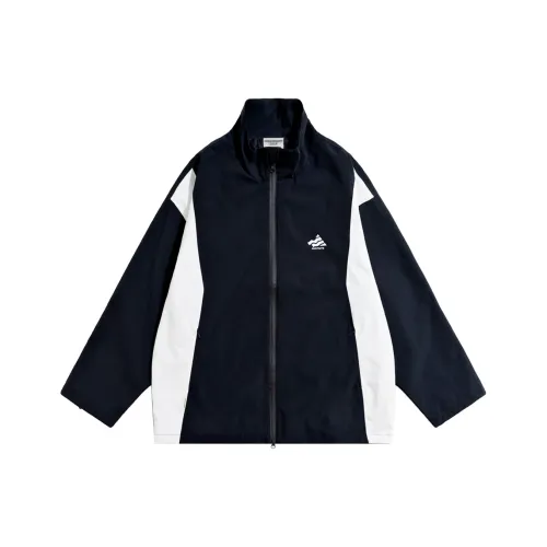BORDERLESS BDLS Jackets & Coats Unisex Navy Blue