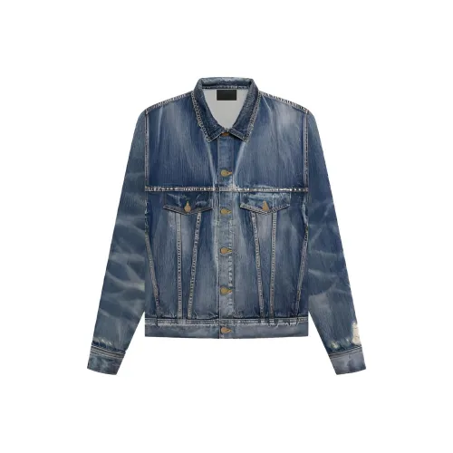 Fear Of God Seventh Season Denim Jackets Men Blue White