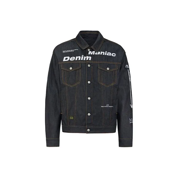 EVISU Jean Michel Basquiat Denim Jacket Men's Denim Blue-0