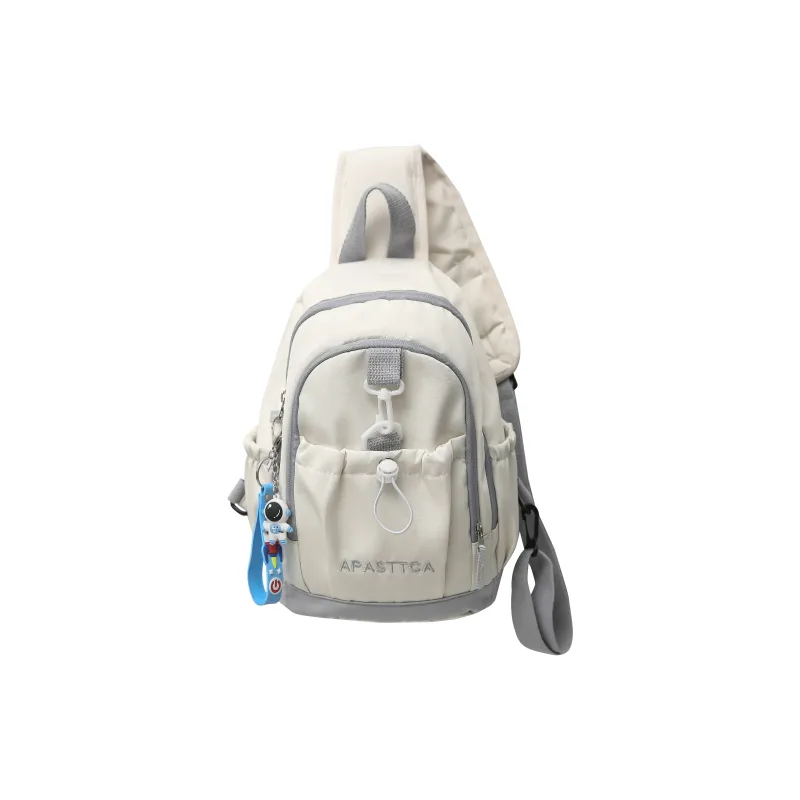 BAODIDAISHU Nylon Crossbody Bag, Backpack, Sling Bag Regular Unisex Light Gray/Black/Red/Green-15