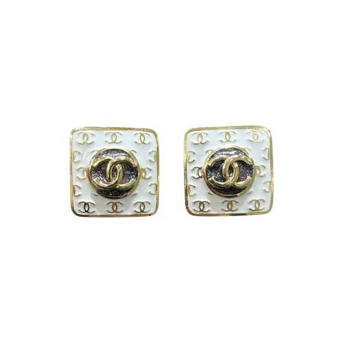 CHANEL 1986 1988 Cc Stud Earrings