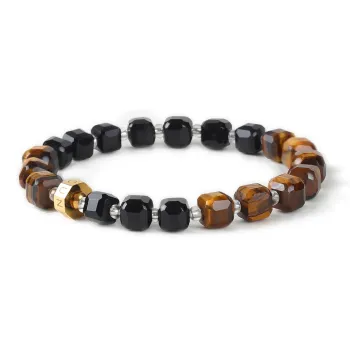 FOUNDIN Tiger's Eye Stone Jade Bracelets Unisex