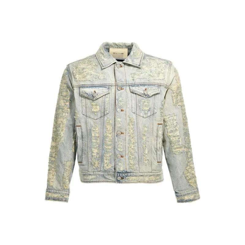 1017 ALYX 9SM Distressed Long Sleeved Denim Jacket-0