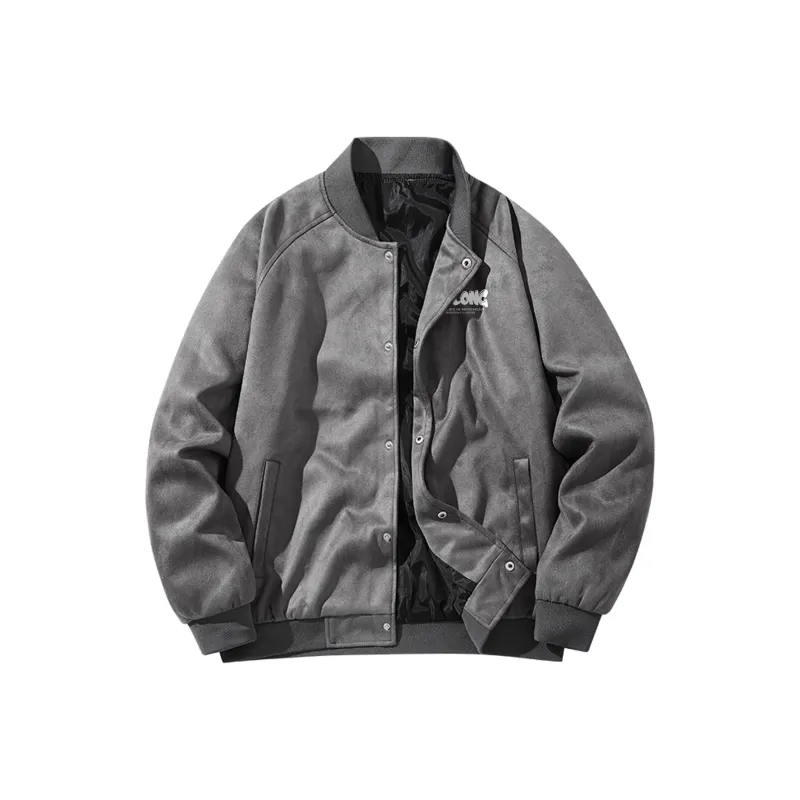 XIDELONG Jackets Coats Unisex Gray-0