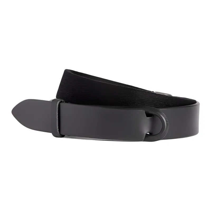 ORCIANI Solid Color Leather Leather Belts Men's Black-1