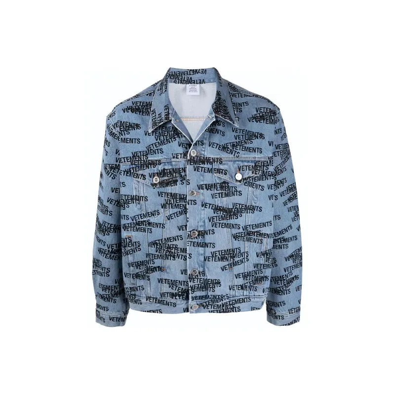 Vetements Denim Jackets Unisex Blue-0