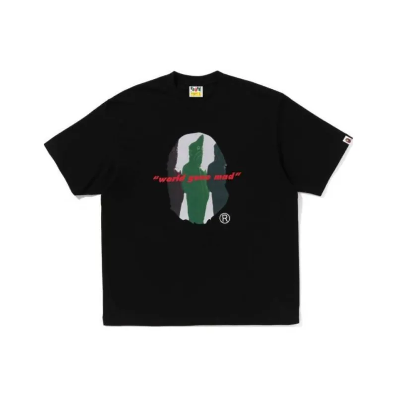 A BATHING APE ® Shark Shinji Ape Head print T shirt-0