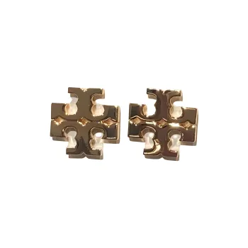 TORY BURCH Double T Motif Polished Finish Earrings