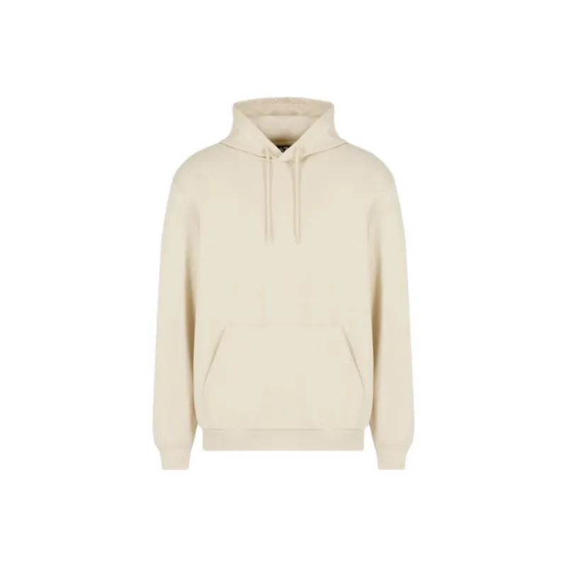 EMPORIO ARMANI EA7 SS25 Sweatshirt Unisex Almond Milk White-0