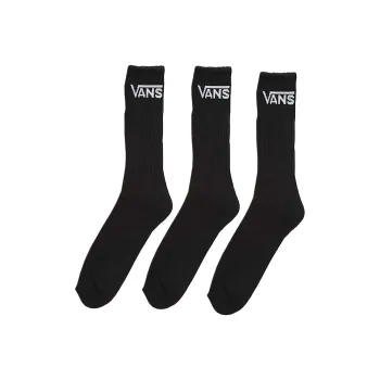 Vans Classic Crew Socks Mid Calf Socks Unisex 3 Pack Black