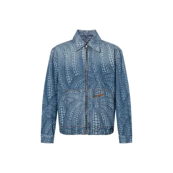 LOUIS VUITTON 2020s X Yk Dots print Denim Jacket