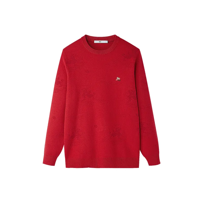 HLA Knitwear Men Red Pattern 10-0