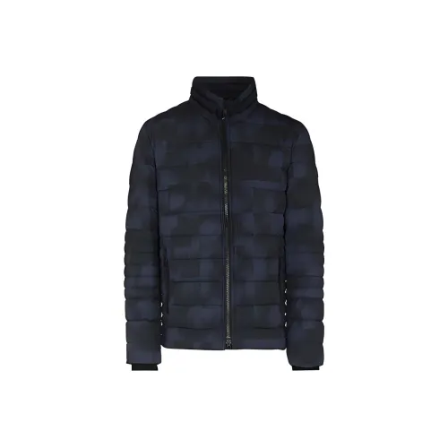 Moose Knuckles FW21 Colorblock Stand Collar Down Jacket Men's Blue
