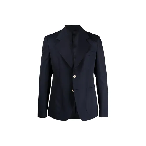 VERSACE Business Suits Men Dark Blue
