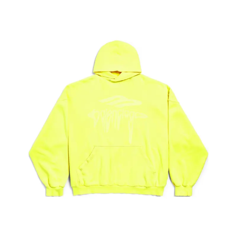 Balenciaga Sweatshirt Loose Fit Men's Neon Yellow-0
