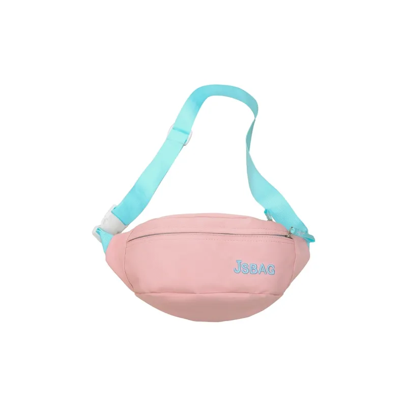 BUBM Nylon Fanny Pack Unisex Black/Yellow/Pink/Blue/White & Green/White & Rose Red-18