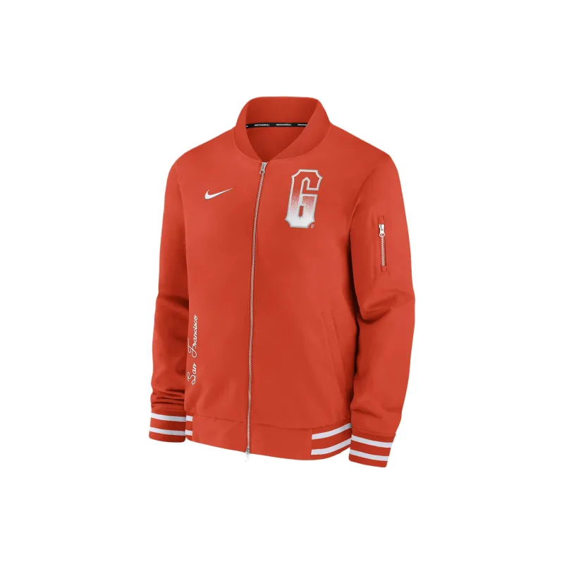 Nike x MLB Full-Zip Bomber Jacket Jackets Coats Men's Orange-0