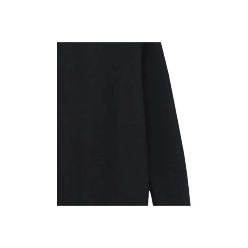Adidas Sweatshirts Unisex Black With White Logo Logo-5