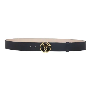 Alexander McQueen Logo Plaque Buckle Belt