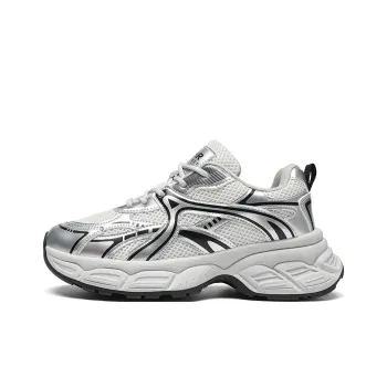 ZHR Xingji Silver Wear resistant And Lightweight Low Top Chunky Sneakers Women's Silver