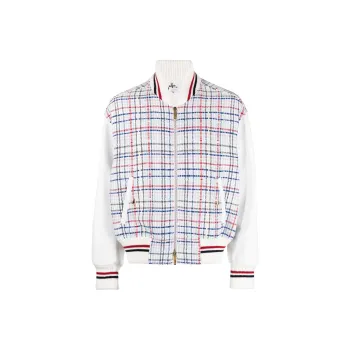 THOM BROWNE Gingham Check Zipped Bomber Jacket