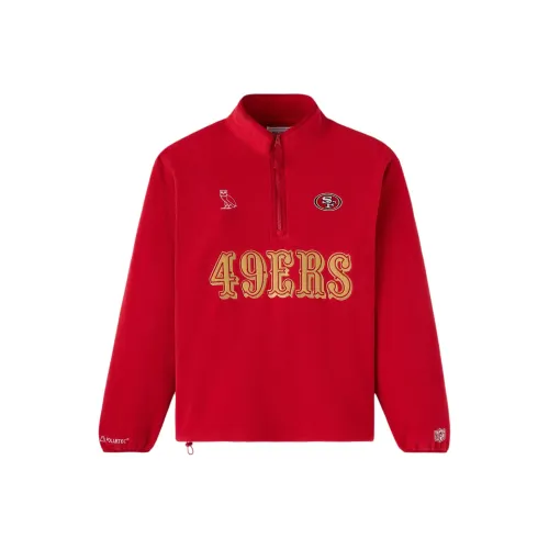 NFL X NFL San Francisco 49Ers Polartec Mock Neck Quarter Zip Fleece