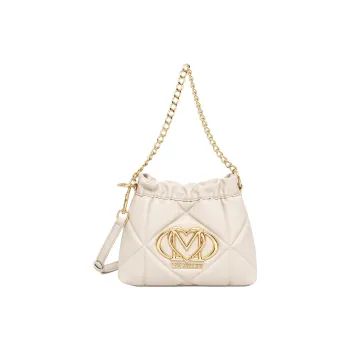 LOVE MOSCHINO Polyurethane Bucket Bags Crossbody Bag, Shoulder Bag Women's White