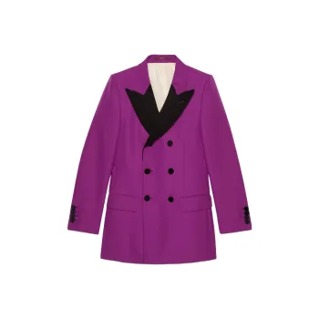 GUCCI Double-breasted Velvet Blazer