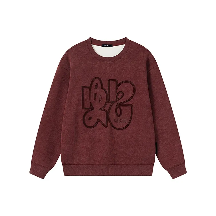 CAISEDI Sweatshirts Men Red-0