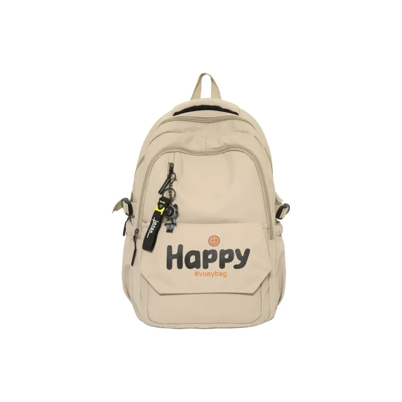 OUZIHUANG Nylon Backpack Unisex Black/White/Red/Blue/Khaki-12