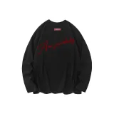 Black Red-Long-Sleeved
