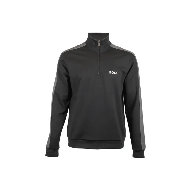 HUGO BOSS Logo printed Half zip Sweater-0