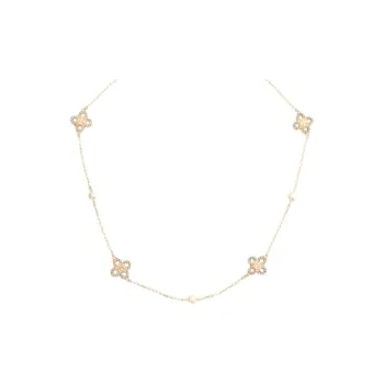 TORY BURCH Brass, Glass, Artificial Crystal, Cubic Zirconia Necklaces Women's Gold