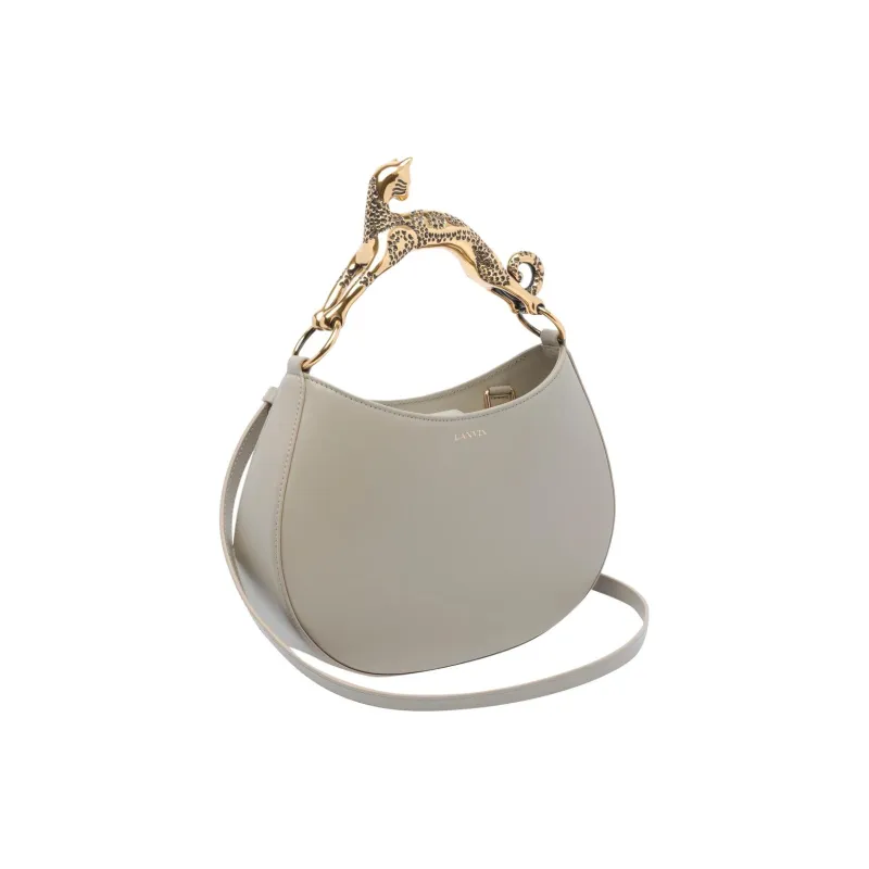 Lanvin Lambskin Handbag Women's Beige-1