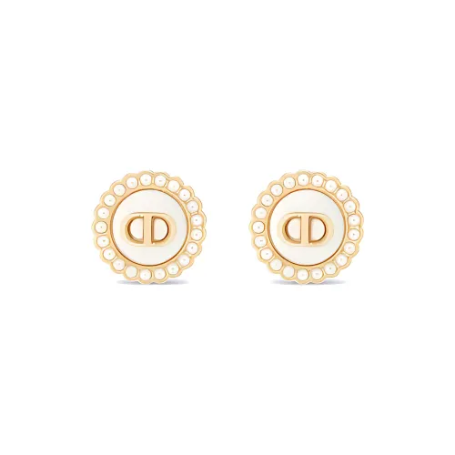 DIOR Stud Earrings Women's Gold