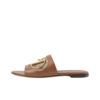GUCCI Horsebit Slide Slippers Women's Brown