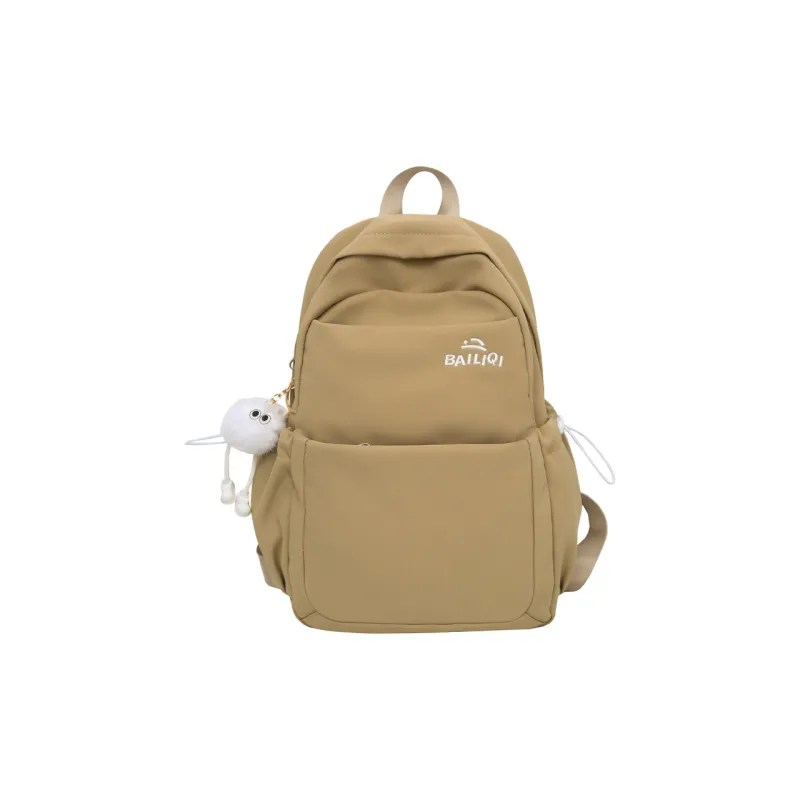 DCLOUD Nylon Backpack Unisex White/Black/Blue/Pink/Yellow/Khaki-25