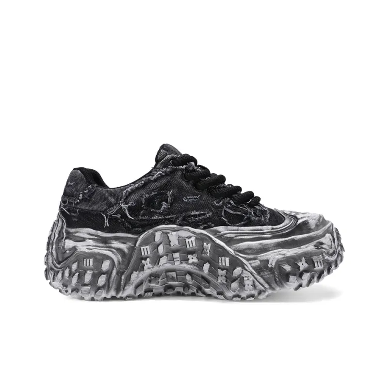 JANECO Slip Resistant, Abrasion Resistant, Breathable Low Top Chunky Sneakers Men's-8