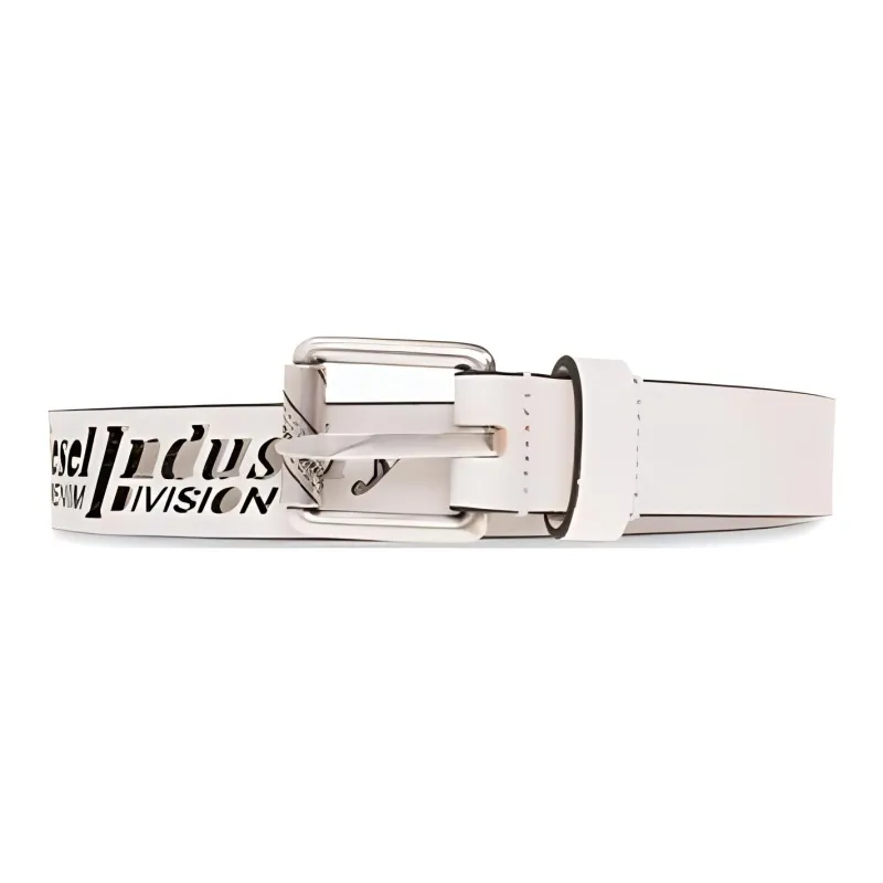 DIESEL Letter Decoration, Pin Buckle Leather Belts Women's White-0