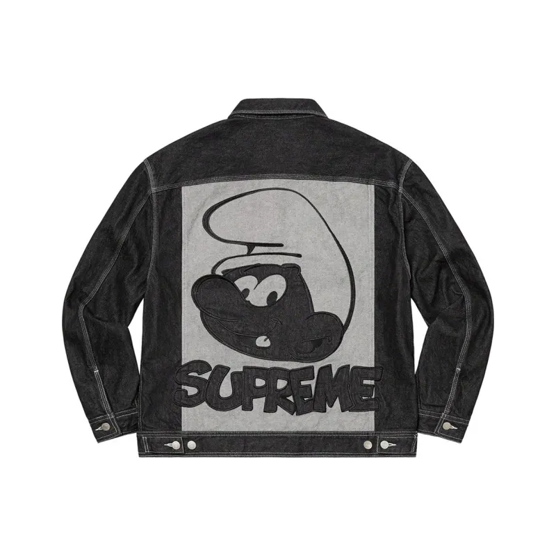 Supreme Smurfs Denim Trucker Jacket-0