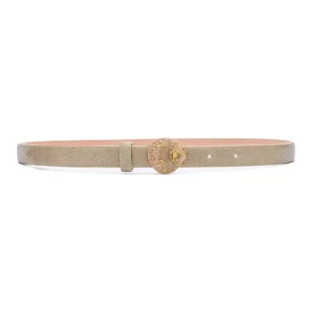 Roberto Cavalli Calfskin Leather Belts Women's Light Beige 
