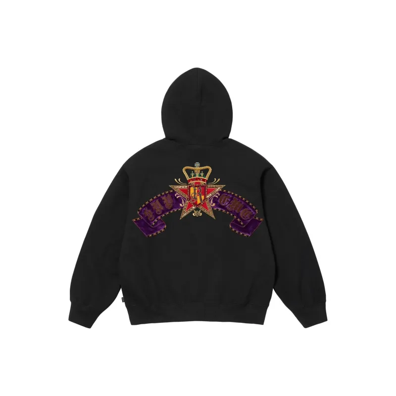 Supreme Crest Zip Up Hooded Sweatshirt-0