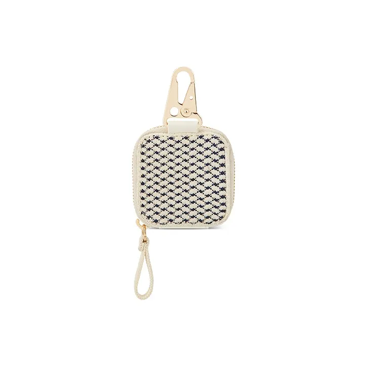 JC DAMO Eco Friendly Yarn With PU Earphone Case Women's Soy Milk/Green-3